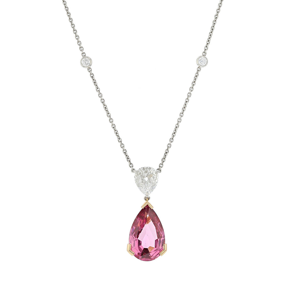Pink Spinel and Diamond Pendant Schiffman's Jewelers