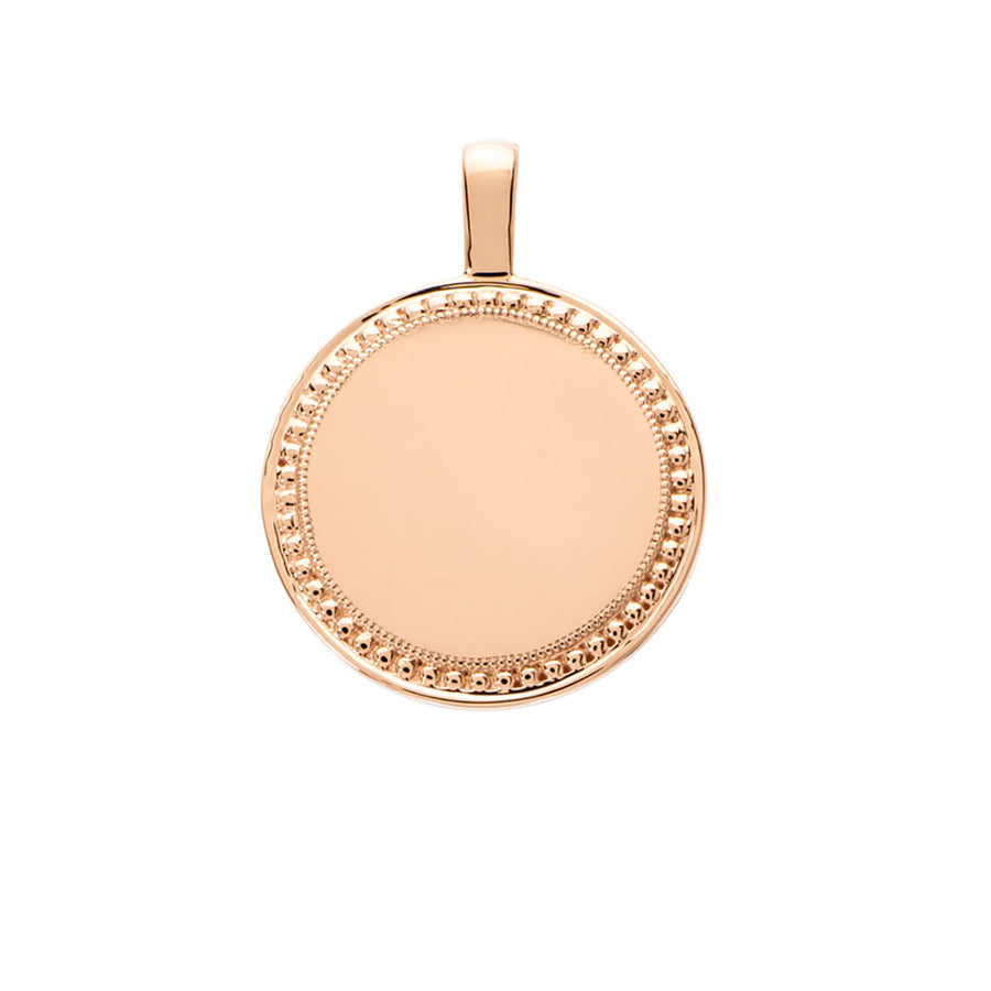 P.S. Large Rose Gold Round Charm
