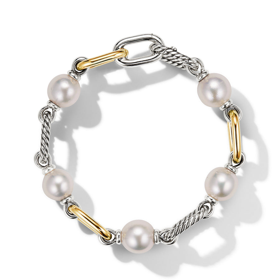 DY Madison Pearl Chain Bracelet with 18K Yellow Gold