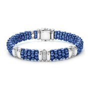 Three Station Ceramic Diamond Bracelet