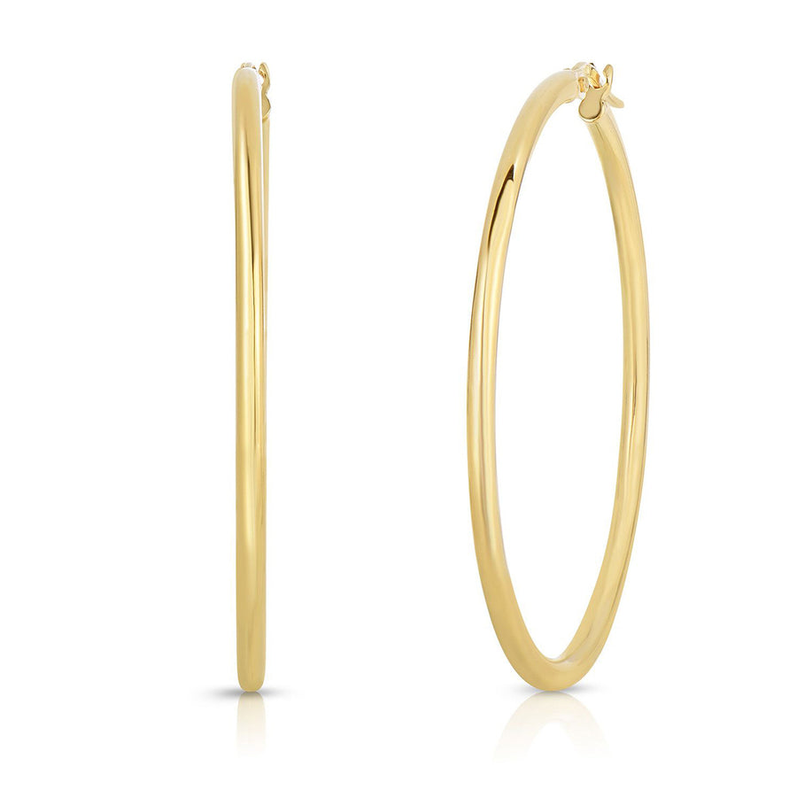 18K Gold Large Hoop Earrings