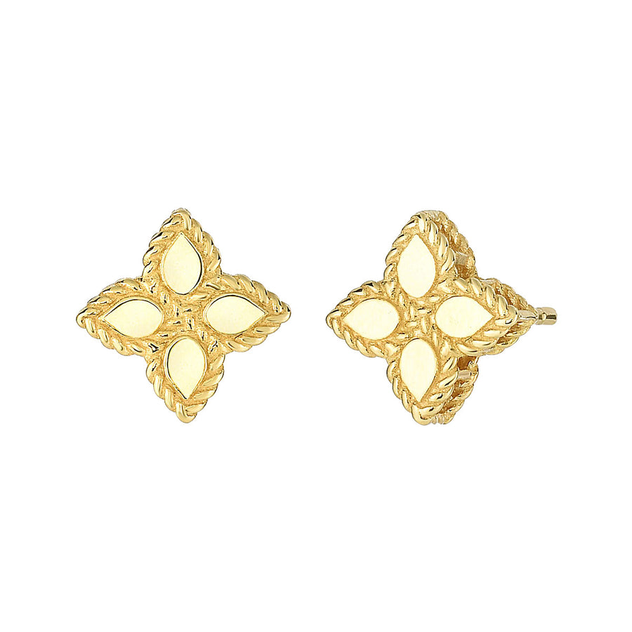 18K Small Princess Flower Stud Earrings