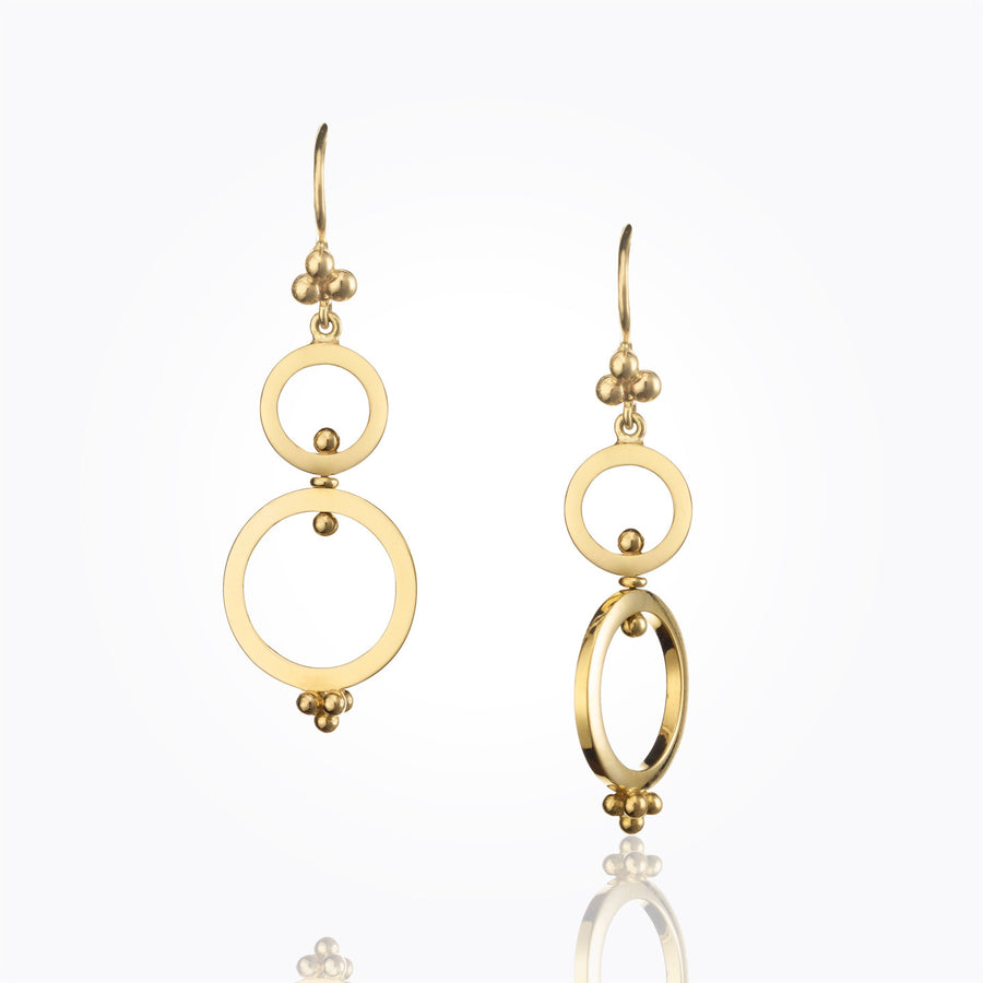 Double Ring Spin Earrings