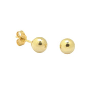 14K Yellow Gold 7mm Ball Stud Earrings