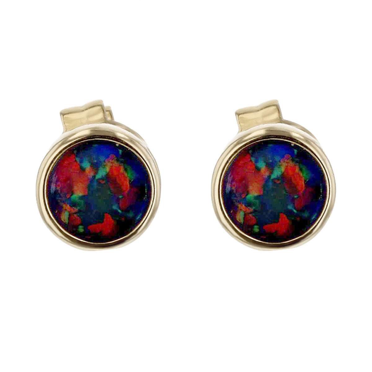 Gillian - Semi Black Opal Earrings