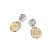 18K Yellow Gold and Diamond Petite Double Drop Earrings