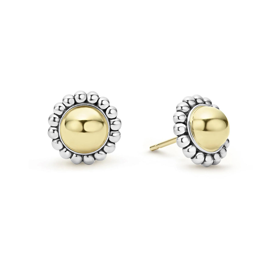 Gold Caviar Stud Earrings