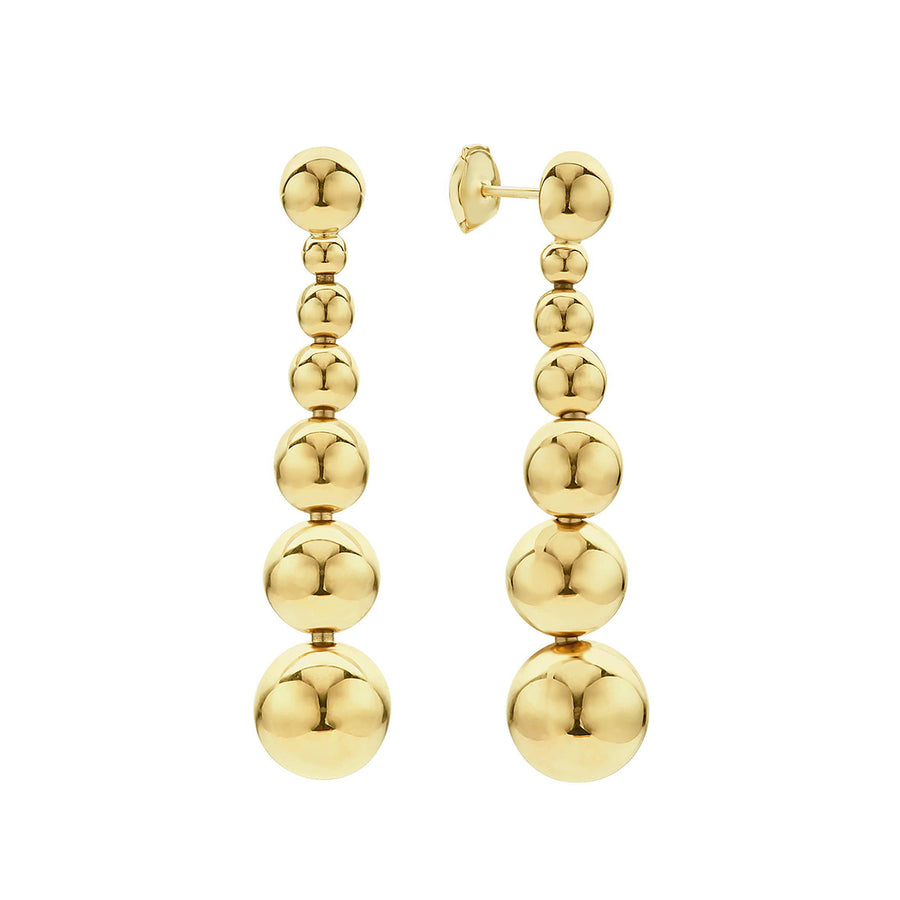 Seven Graduated Bead Drop Earrings