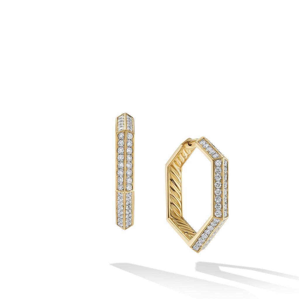 0.45 ctw. Copley Pave Stud Earrings in 18K Yellow Gold w/Platinum