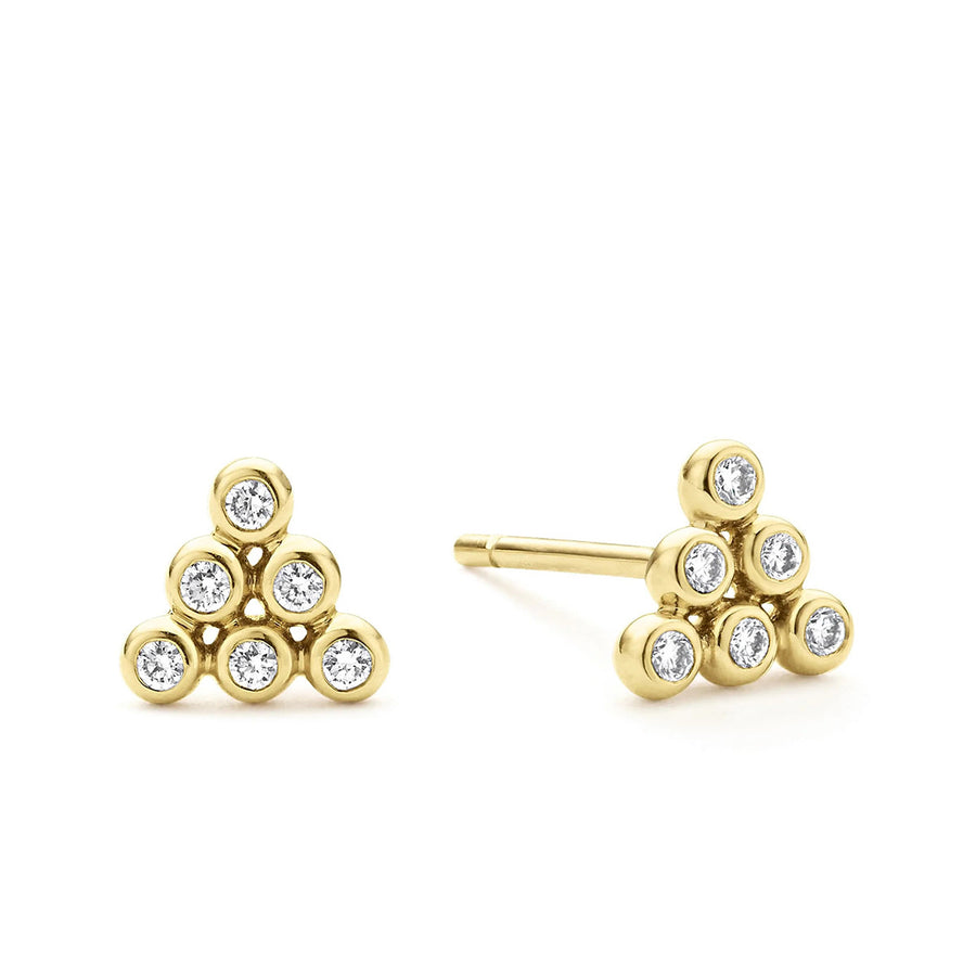 Diamond Triangle Stud Earrings
