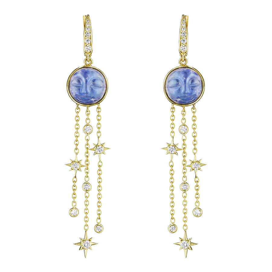 Man In The Moon Drop Earrings