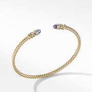 Petite Helena Bracelet in 18K Yellow Gold with Tanzanite and Pave Diamonds