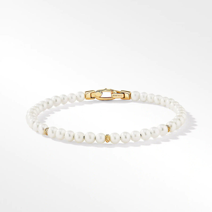 Spiritual Beads Bracelet with Pearls and 14K Yellow Gold