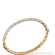 Cable Edge? Bracelet in Recycled 18K Yellow Gold with Full Pave Diamonds