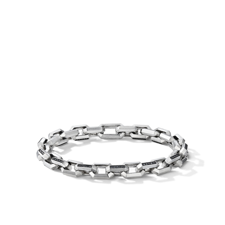 Heirloom Chain Link Bracelet with Pave Black Diamonds