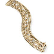 Multi Row Chain Bracelet in 18K Yellow Gold