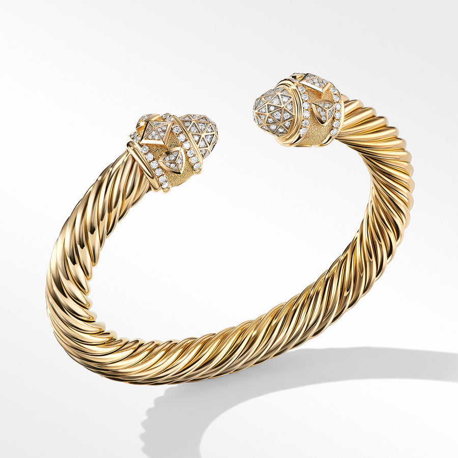 Renaissance Bracelet in 18K Yellow Gold with Pave Diamonds