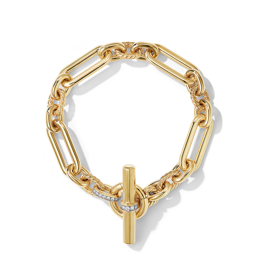 Lexington Chain Bracelet in 18K Yellow Gold with Diamonds