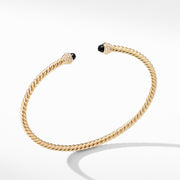 Cable Spira Bracelet in 18K Gold with Black Onyx and Diamonds