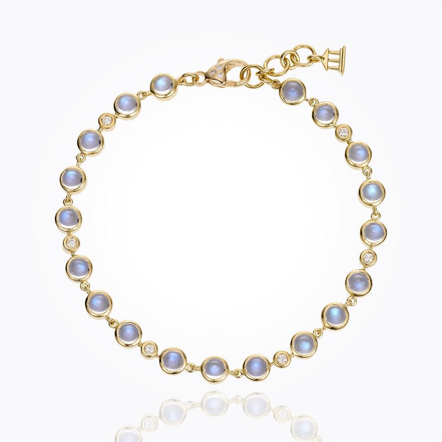 Moonstone and Diamond Bracelet