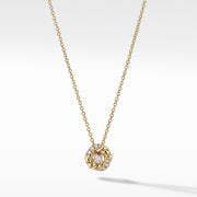 Petite Infinity Pendant Necklace in 18K Yellow Gold with Diamonds