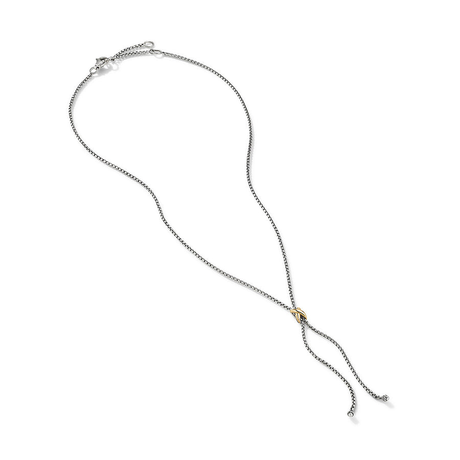 Petite X Lariat Y Necklace with 18K Yellow Gold