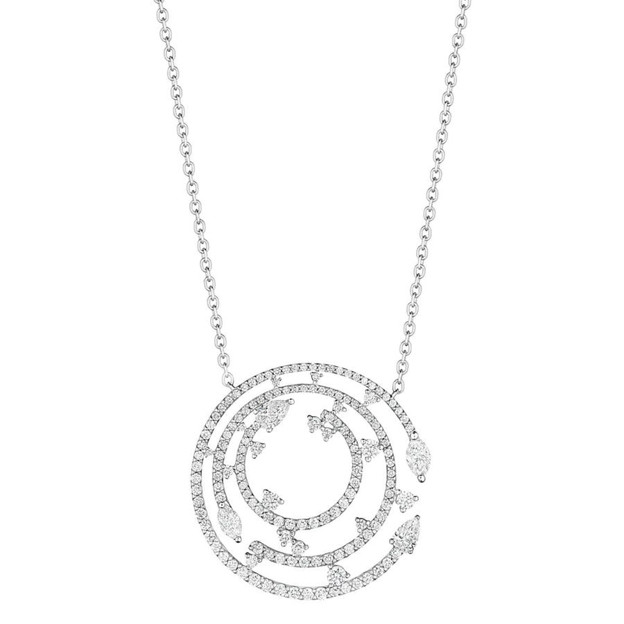 Diamond Constellation Pendant Necklace in 18K White Gold, 18in