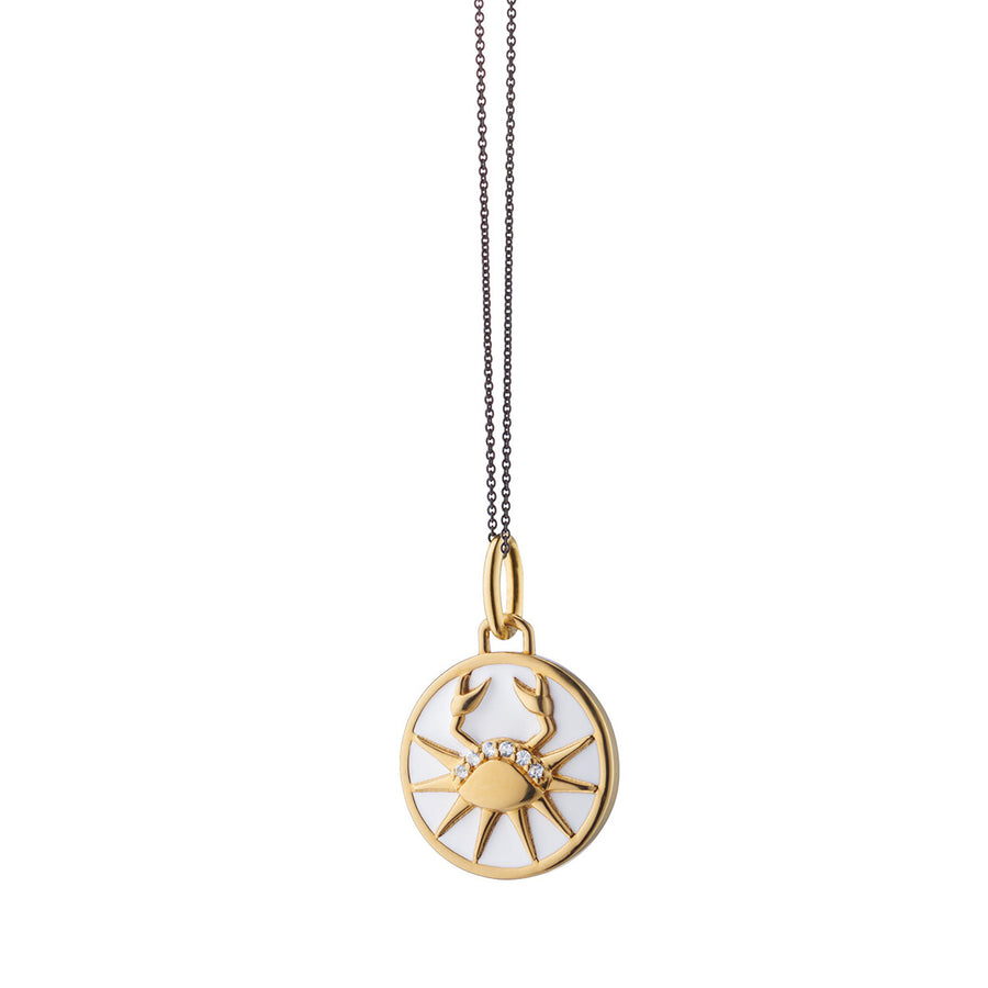 Mini Cancer Enamel Vermeil Charm