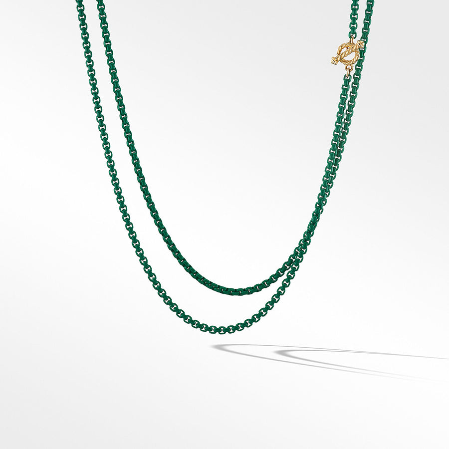 Bel Aire Chain Necklace in Emerald Green with 14K Yellow Gold Accents