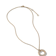 Pave Crossover Pendant Necklace in 18K Yellow Gold with Diamonds