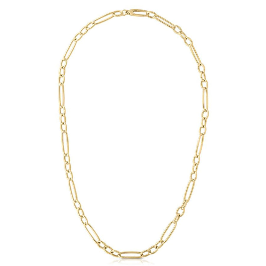 18K Alternating Size Oval Link Chain