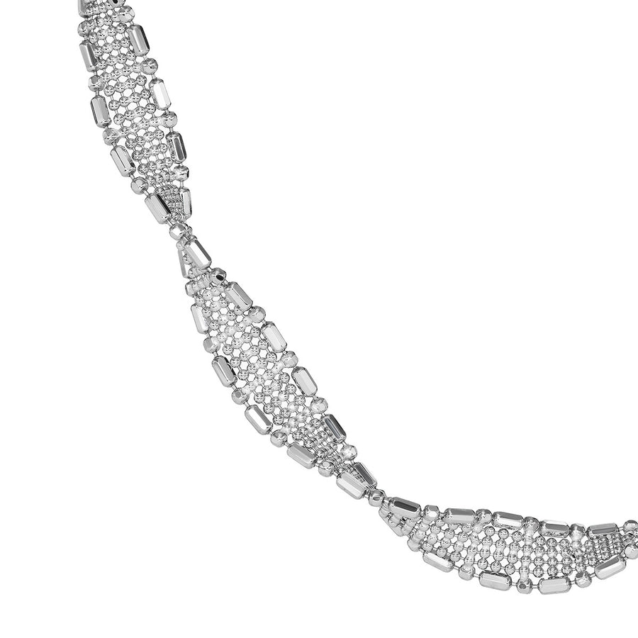 Platinum Ribbon Necklace