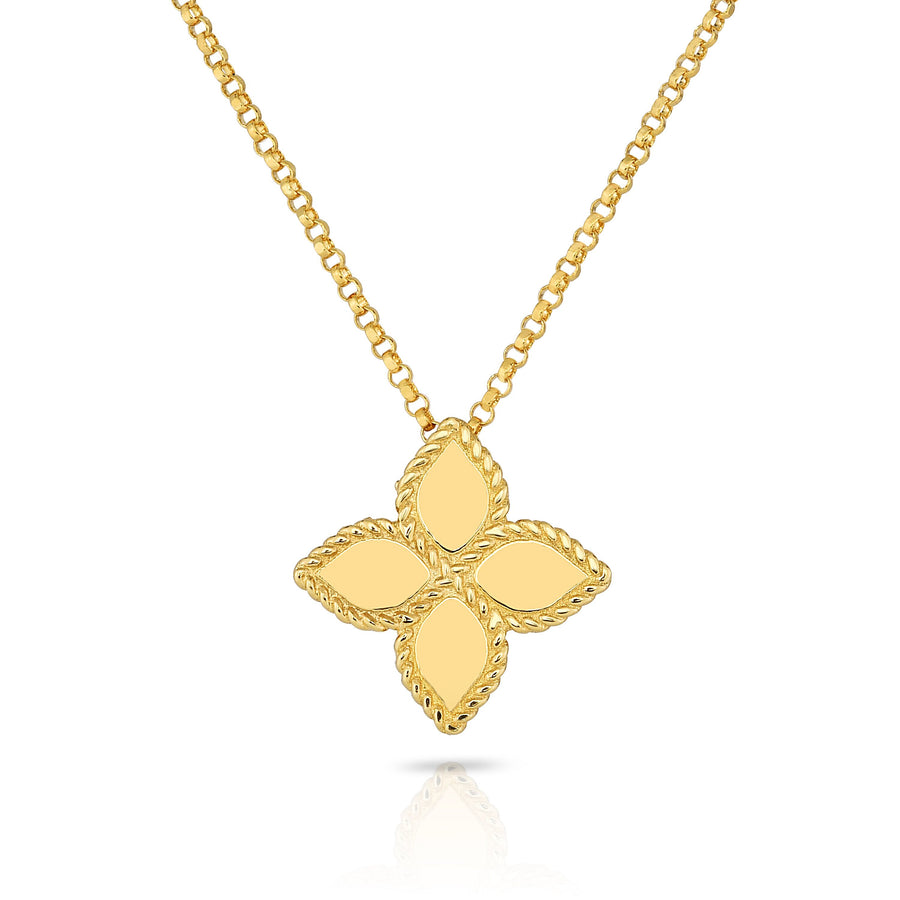 18K Medium Princess Flower Pendant