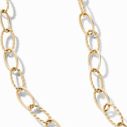 Stax Elongated Oval Link Necklace in 18K Yellow Gold