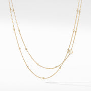 Bead and Chain Necklace in 18K Yellow Gold with Gold Domes