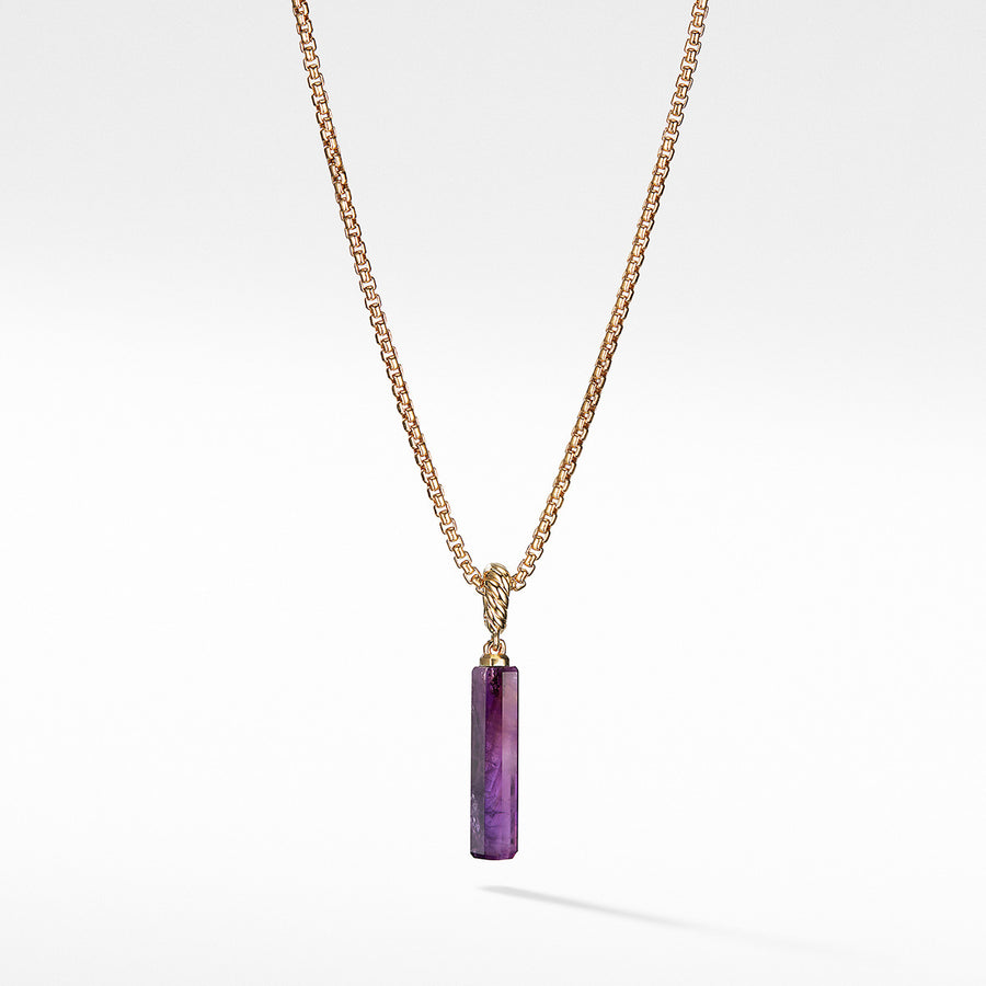 Barrel Charm in Amethyst with 18K Gold