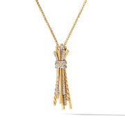 Angelika Flair Pendant Necklace in 18K Yellow Gold with Pave Diamonds