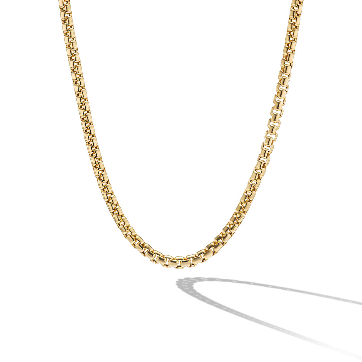 Box Chain Necklace in 18K Yellow Gold, 2.7mm | Schiffman's Jewelers