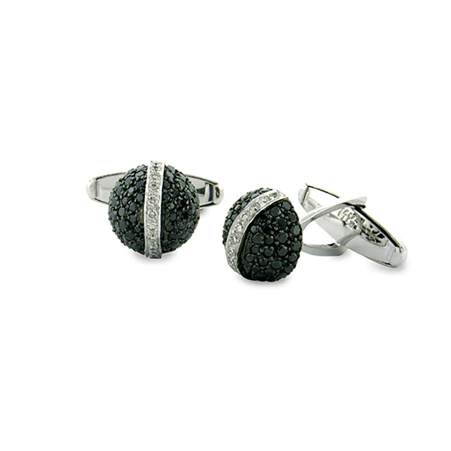 Disco Black Diamond Cuff Links