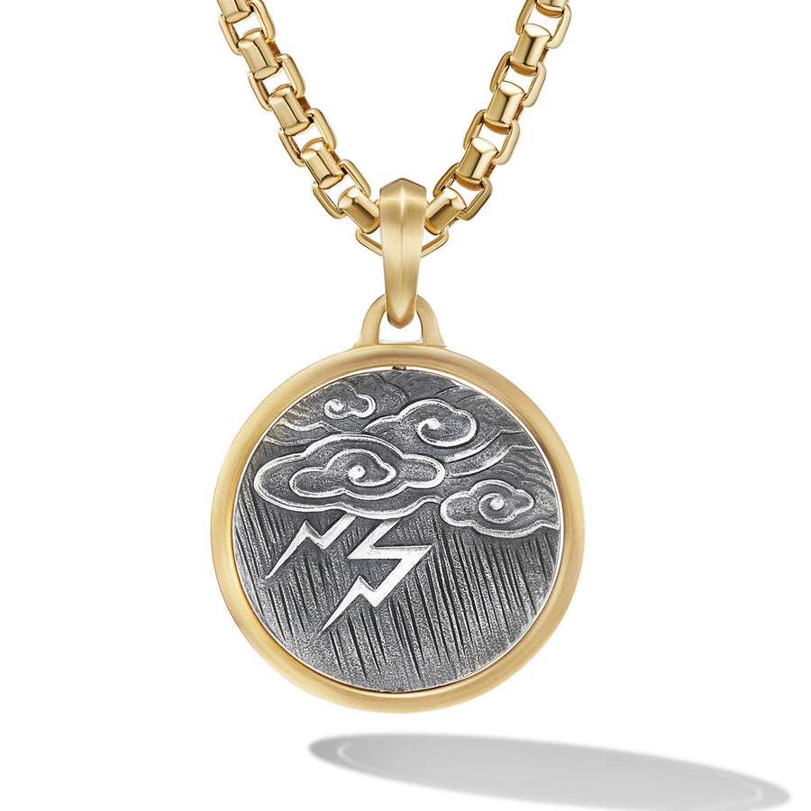 Storm Duality Amulet in Sterling Silver with 18K Yellow Gold