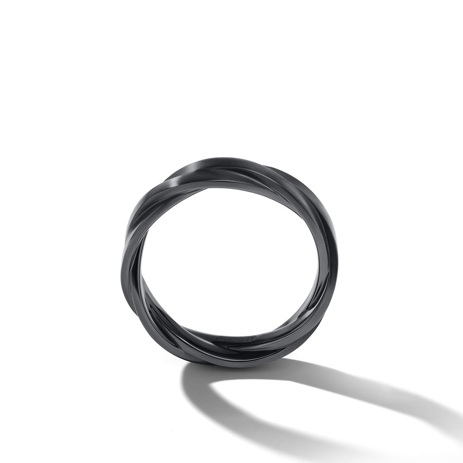 DY Helios Band Ring in Black Titanium