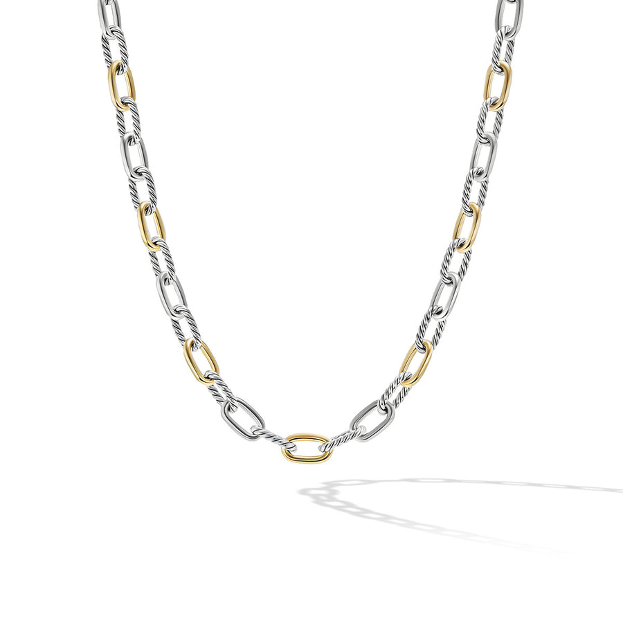 DY Madison Chain Necklace in Sterling Silver with 18K Yellow Gold