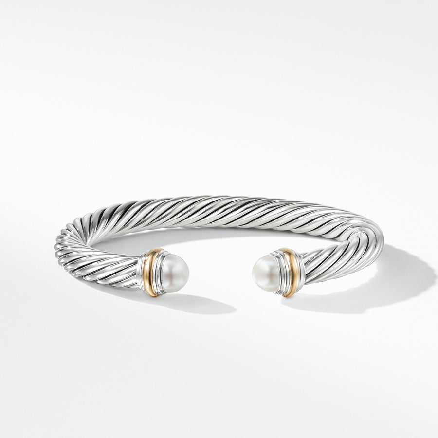 Cable Classics Bracelet with Pearl and 14K Gold