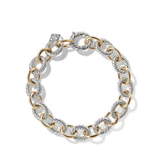 Medium Oval Link Bracelet with 18K Gold