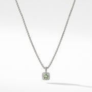 Pendant Necklace with Prasiolite and Diamonds