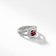 Petite Albion Ring with Pyrope Garnet and Diamonds