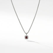 Petite Albion Pendant Necklace with Garnet and Diamonds