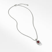 Petite Albion Pendant Necklace with Garnet and Diamonds