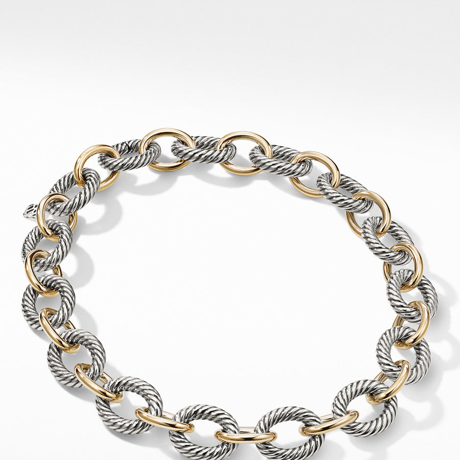 Oval Extra-Large Link Necklace with Gold