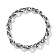 Faceted Link Bracelet in Sterling Silver